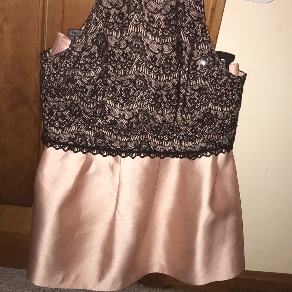 Black and pink dress